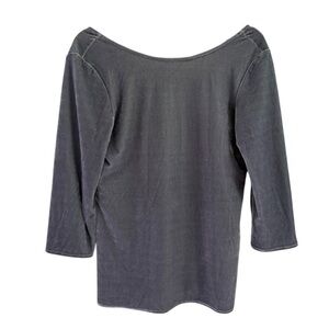 NWT Banana Republic Women’s Velvet Ballet Blouse Top Grey Purple Size Medium‎